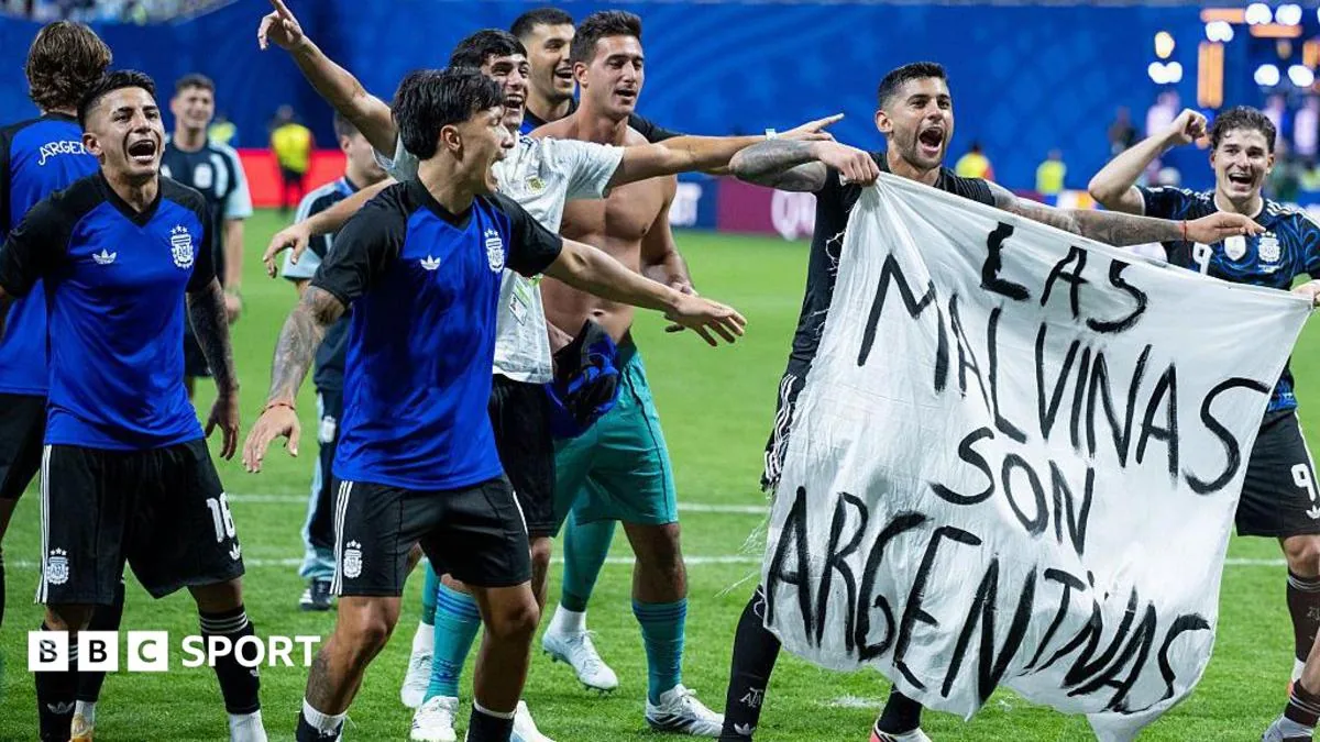 Argentina World Cup row: Fifa assessing ‘Falklands are Argentine’ banner