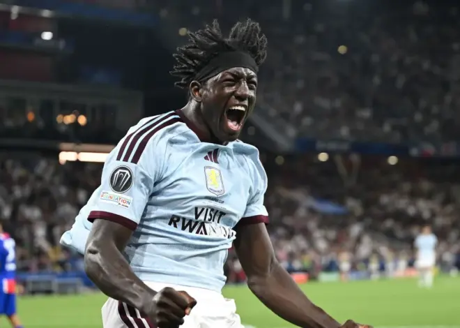 Salzburg: Brian Madjo makes history as youngest Super Cup scorer for Aston Villa
